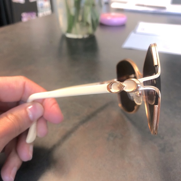 Beige and gold Polaroid gradient polarized large sunglasses size 60 - Picture 2 of 3